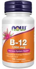 NOW Foods Vitamine B12 1000 mcg 100 pastilles