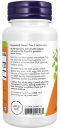 NOW Foods Spiruline Bio 500 mg 100 comprimés