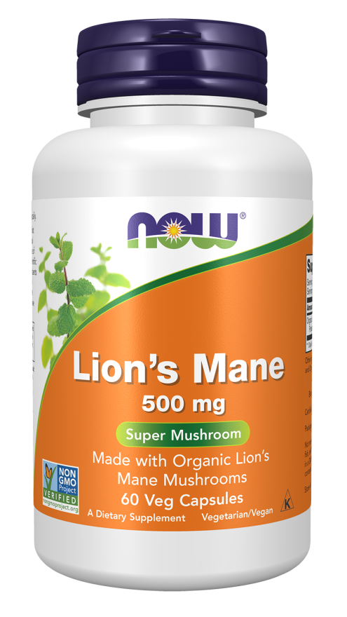 NOW Foods Lion's Mane 500 mg 60 gélules