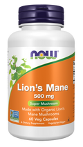NOW Foods Lion's Mane 500 mg 60 gélules